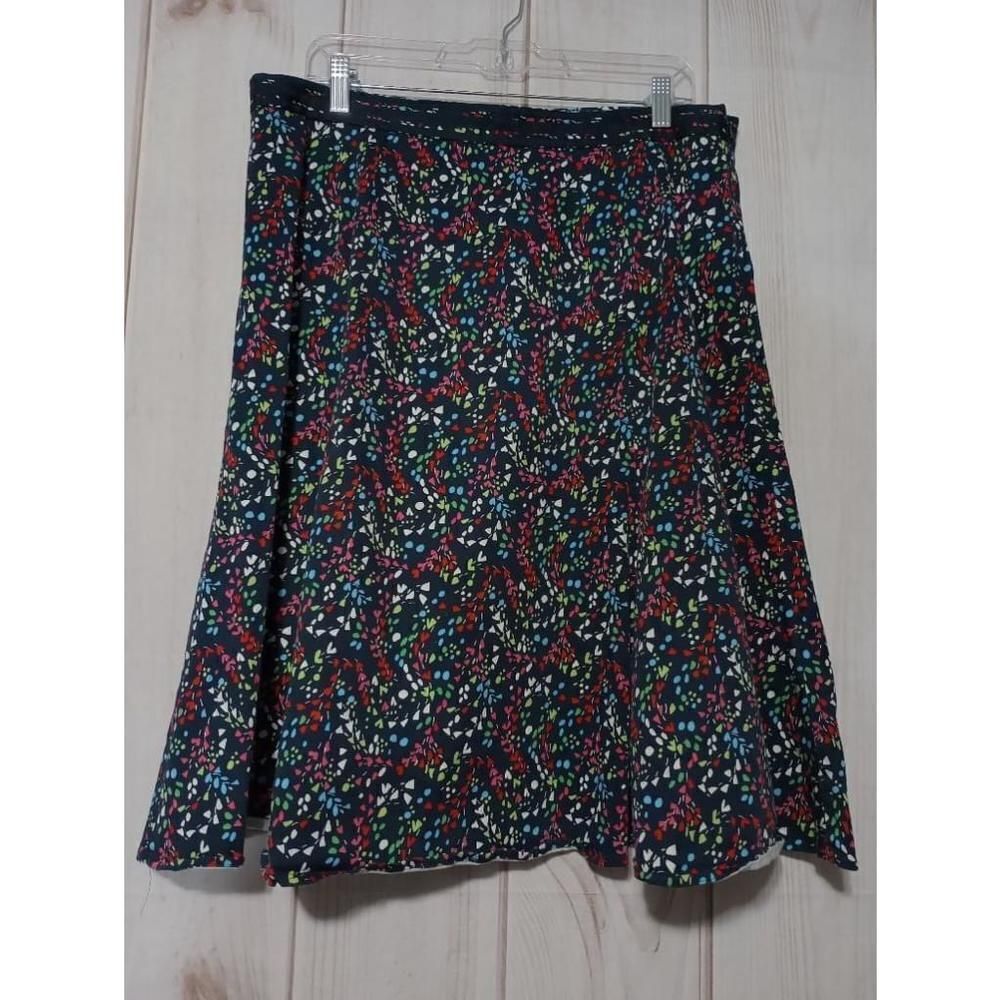 Christopher Banks Skirt Ladies 16P Petite Blue Floral Midi Office Siren Corpcore